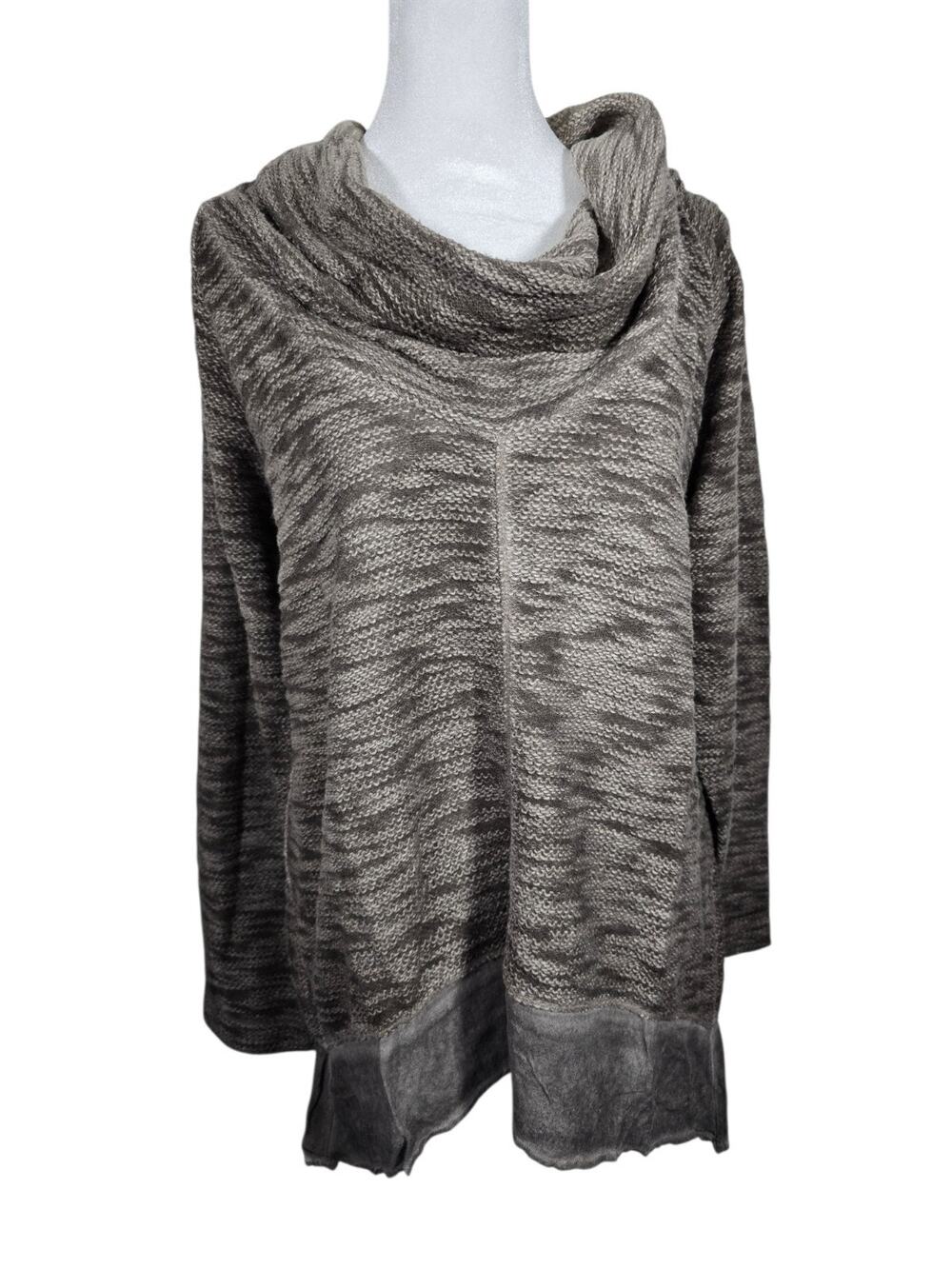 XCVI Cowl Neck Mixed Media Tunic Sweater – Women’s M – NWT - Great Xmas Gift!!